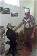 Ray Streblow with his cream separator