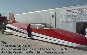 The "American Eagle One," a Canadian-American effort to break 700 mph